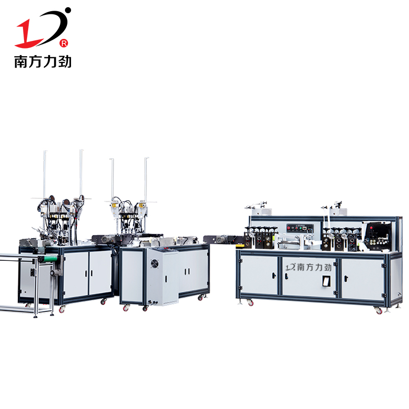 全自動(dòng)口罩機(jī)廠家柳葉型口罩機(jī)一拖二